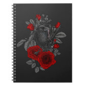 Raven met de sleutel en rozen notitieboek (Voorkant)