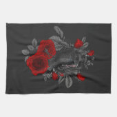 Raven met de sleutel en rozen theedoek (Horizontaal)