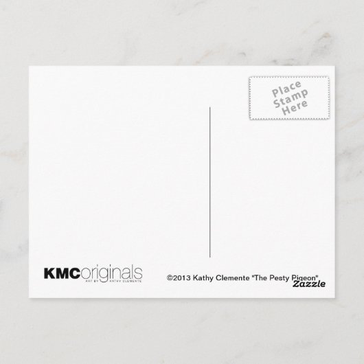 Raven met eicel van duivenBriefkaart Briefkaart (Achterkant)