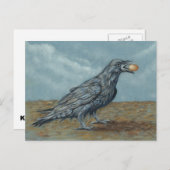 Raven met eieren in briefkaart van beak (Voorkant / Achterkant)