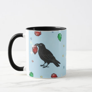 Raven met juwelen  mok