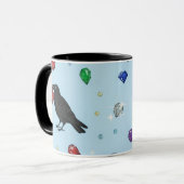 Raven met juwelen  mok (Voorkant links)