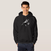 Raven met koffiekopje hoodie (Voorkant volledig)