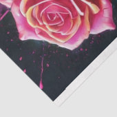 Raven met Neon Pink Roses Pop Art Decoupage Tissuepapier (Detail)