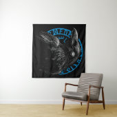 Raven met Noorse Runen - Dark Art Wandkleed (In Situ (horizontaal))