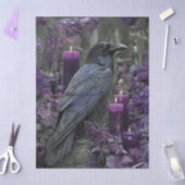 Raven met Paarse kaarsen in betoverd bos Tissuepapier (Craft)