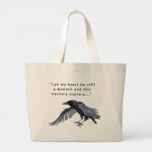 Raven met Poe quote Canvas tas (Achterkant)