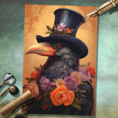 Raven met Top Hat 1 Decoupage Papier