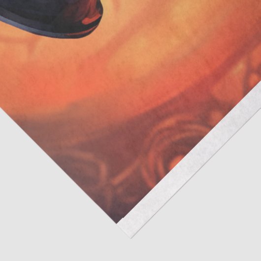 Raven met Top Hat 2 Decoupage papier (Detail)