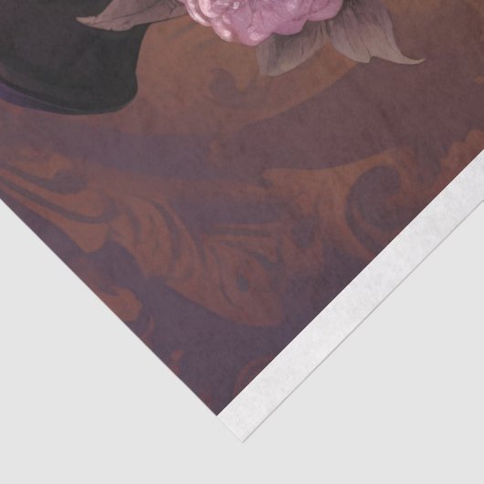 Raven met Top Hat 4 Decoupage Papier (Detail)