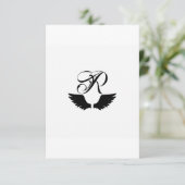 Raven Monogram - Creëer je eigen dank Bedankkaart (Staand voorkant)