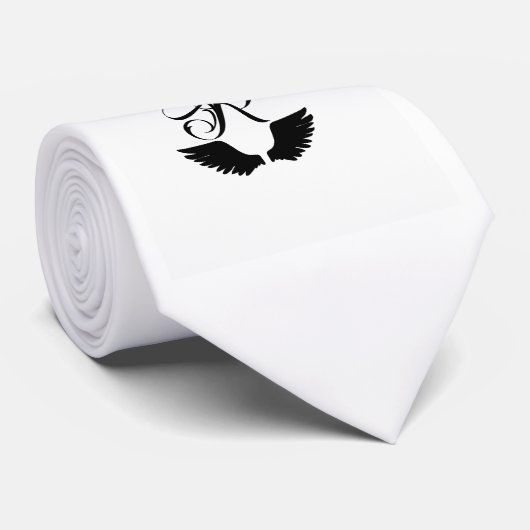 Raven Monogram - Creëer Uw eigen necktie Stropdas (Opgerold)