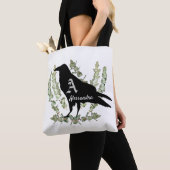 Raven Monogram Spirit Animal Totem Tote Bag (Dichtbij)