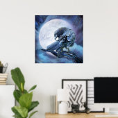Raven Moon Art Poster/Print Poster (Thuiskantoor)