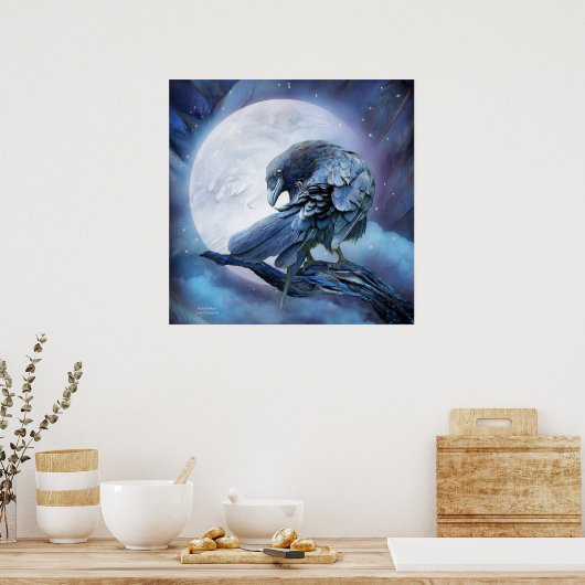 Raven Moon Art Poster/Print Poster (Keuken)