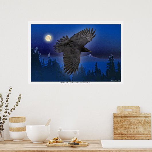 "RAVEN MOON" Art Prints (Keuken)