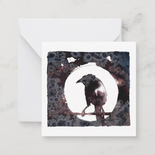 Raven Moon Briefkaart Stijl Notecard (Voorkant)