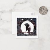 Raven Moon Briefkaart Stijl Notecard (Voorkant / Achterkant in situ)
