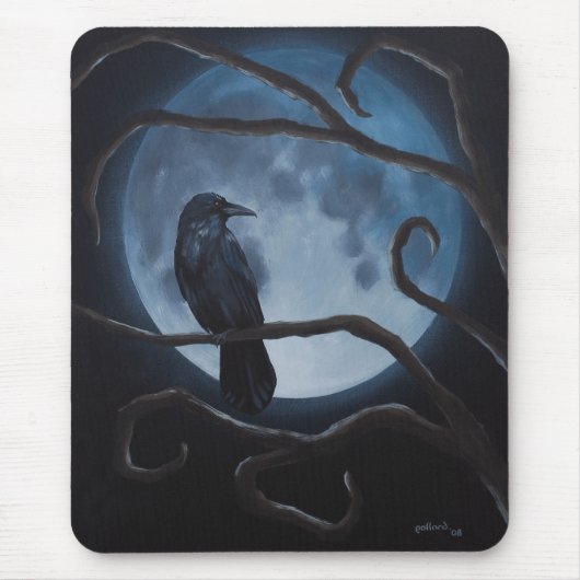 Raven Moon Crow Muismat (Voorkant)