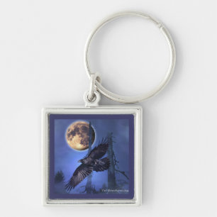RAVEN & Moon Gotische Mystieke Sleutelhanger