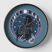 Raven Moon Phases sterren blauw (Voorkant)