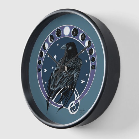 Raven Moon Phases sterren blauw (Hoek)
