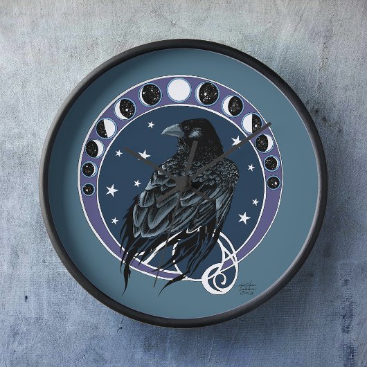 Raven Moon Phases sterren blauw