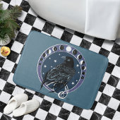 Raven Moon Phases sterren blauw Badmat
