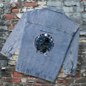 Raven Moon Phases sterren blauw Denim Jacket