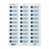 Raven Moon Phases sterren blauw Etiket (Full Sheet)