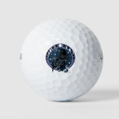 Raven Moon Phases sterren blauw Golfballen (Voorkant)