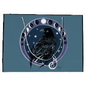 Raven Moon Phases sterren blauw Groot Cadeauzakje (Achterkant)
