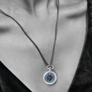 Raven Moon Phases sterren blauw Horloge