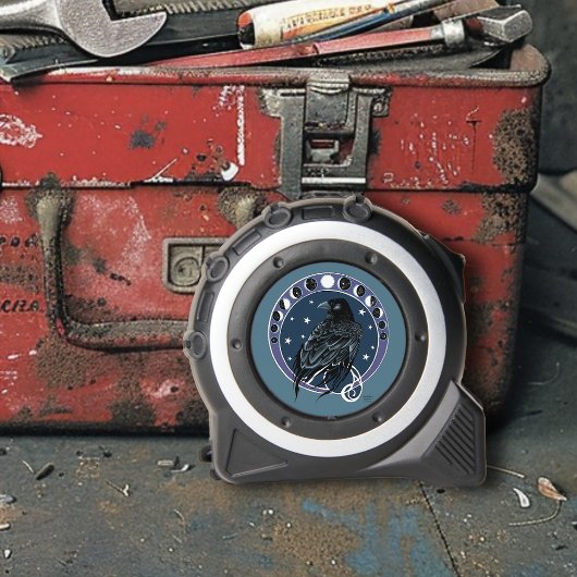 Raven Moon Phases sterren blauw Rolmaat