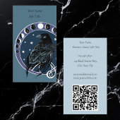 Raven Moon Phases sterren blauw Visitekaartje