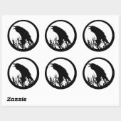 Raven Moon Ronde Sticker (Vel)