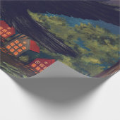 Raven Moonlight Witches Halloween Night Cadeaupapier (Hoek)