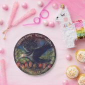 Raven Moonlight Witches Halloween Night Papieren Bordje (Feest)