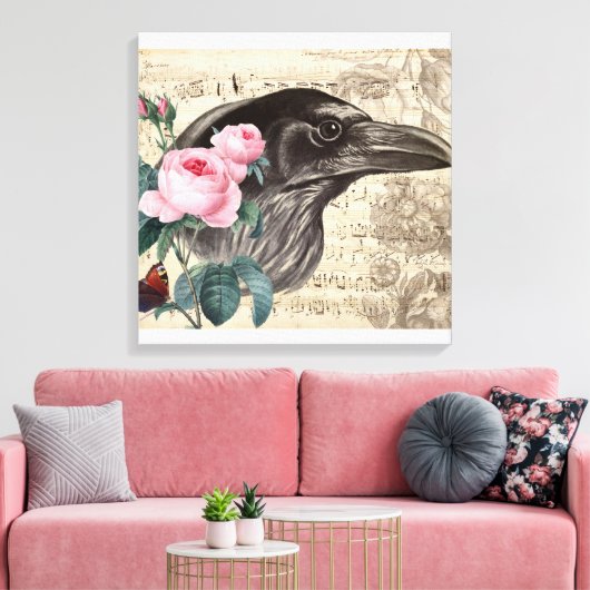 Raven Music Canvas Afdruk (Insitu (Woonkamer))