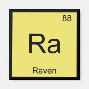 Raven Naam Chemie Element Periodiek Systeem Magneet