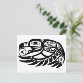 Raven Native American Design Briefkaart (Staand voorkant)