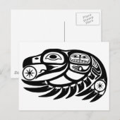 Raven Native American Design Briefkaart (Voorkant / Achterkant)