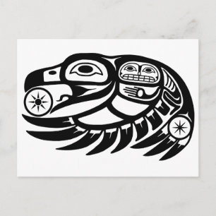 Raven Native American Design Briefkaart