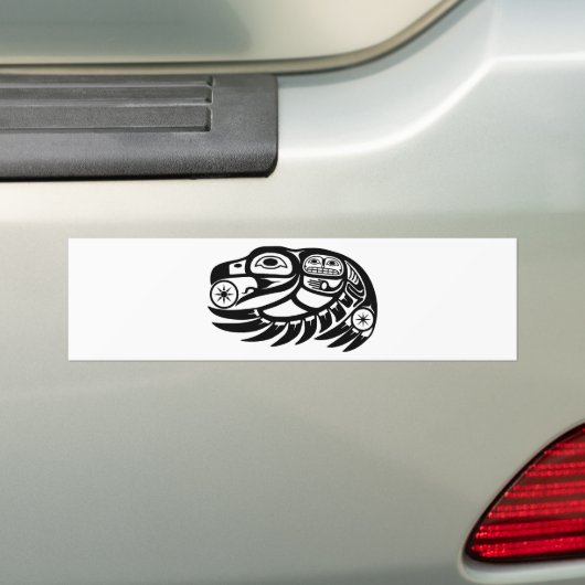 Raven Native American Design Bumpersticker (Op auto)