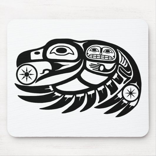 Raven Native American Design Muismat (Voorkant)