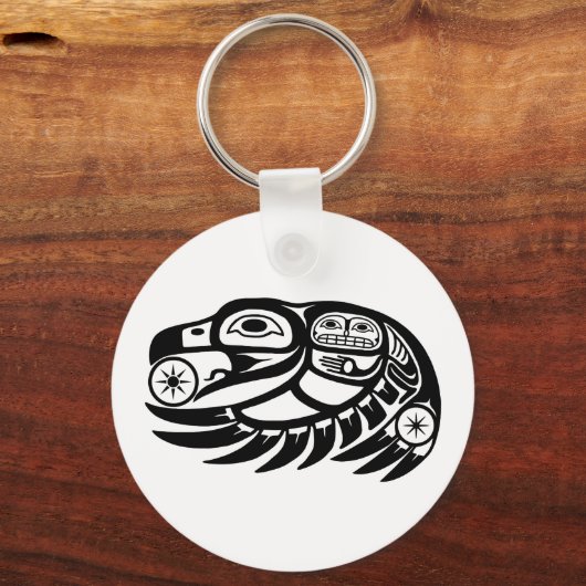 Raven Native American Design Sleutelhanger (Voorkant)