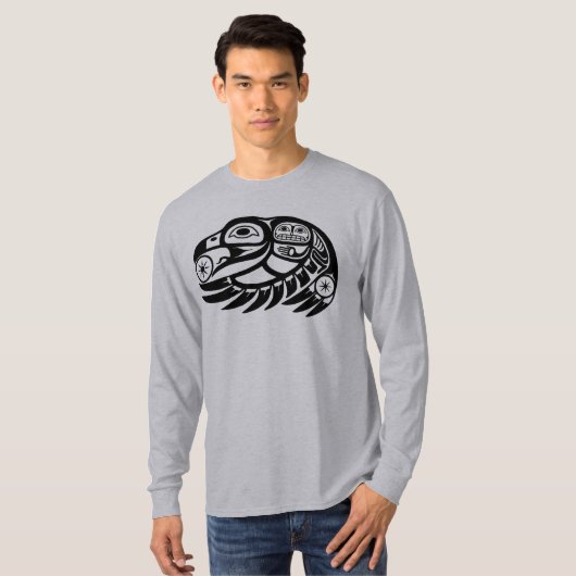Raven Native American Design T-shirt (Voorkant volledig)