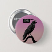 Raven: "Neb Mo." Ronde Button 5,7 Cm (Voorkant /achterkant)