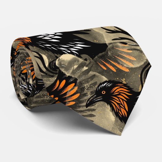 Raven Neck Tie Stropdas (Opgerold)