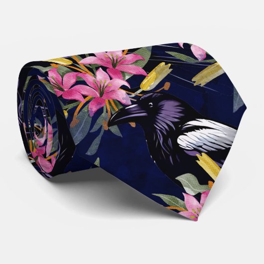 Raven Neck Tie Stropdas (Opgerold)